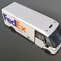 FedEx International Express Vehicle Commercial Vehicle Van Seven-seater Vehicle Low Face Number Low Model Simple Model Game Sub-era Film and Television Super Realism 3d model