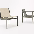 Modern Leisure Chairs with Metal Frame and Woven Seat Back for Stylish Interior Spaces