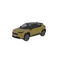 Yellow Toyota SUV Exterior Design With Front And Rear View Display Shots