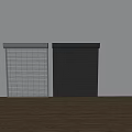 Modern Roller Shutters With Silver Mesh Design And Gray Solid Panel