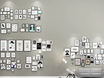 Modern Photo Wall Hanging Painting 3d model