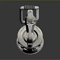 Futuristic Mechanical Weapon Design With Metal Barrel Grip And Gear Mechanism