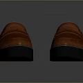Brown Leather Loafers With Thick Platform Sole Classic Slip On Casual Fashion Footwear