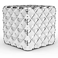 Modern Transparent Sofa Stool With Diamond Pattern Geometric Design For Living Room 3d model