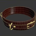 Burgundy Genuine Leather Belt With Golden Buckle Classic Design For Daily Use