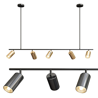 Modern Spotlight Hanging Light 3d model