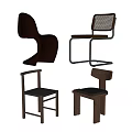 Modern Dining Chairs With Wooden Frame Metal Legs And Comfortable Seat
