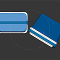 Blue Insulated Coolers With Handle Open Lid And White Trim Design Details