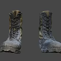 Military Style Outdoor Boots With Durable Rugged Design And Thick Treaded Soles