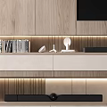 Modern TV background wall 3d model