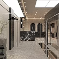 Elegant Modern Clothing Store Interior Design With Marble Floor And Neat Clothing Display Racks