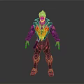 Blonde Haired Game Movie Character With Black Red Outfit Flame Pattern And Golden Accents