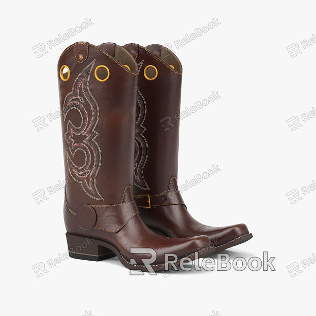 European-style boots Western boots model