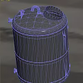 Stainless Steel Industrial Cylindrical Tank With Top Opening And Side Valves