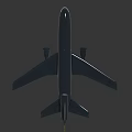 Large Dark Colored Twin Engine Aircraft With Aerodynamic Design And Detailed Exterior