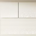 Modern White Wall Paneling With Dot Pattern Design