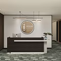 Modern Front Desk 3d model