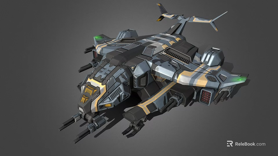 Futuristic Fighter Jet With Advanced Metallic Exterior And Detailed Military Aircraft Structure 3d model 