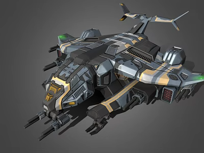 Futuristic Fighter Jet With Advanced Metallic Exterior And Detailed Military Aircraft Structure 3d model