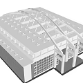 Industrial Factory Building With High Ceiling Metal Structure Industrial Pendant Lighting And Spacious Open Space