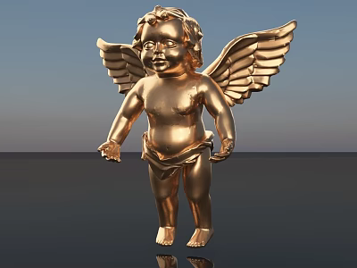Angel Boy Wings Ancient Rome Rome European European Style Landscape Decoration Ornaments 3d model