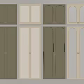Various Wardrobe Doors Featuring Brown Beige White Colors And Arch Smooth Panel Designs