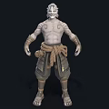 Muscular Man With Intricate Tattoos Wearing Rope Belt And Leg Armor Warrior Inspired Character Design