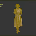 Senior woman wearing pink dress and pink shoes standing with gesturing hands on gray background