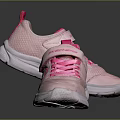 Light Pink Kids Casual Shoes With Mesh Upper Velcro Strap And White Sole