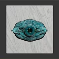 Traditional Green Bronze Ritual Vessel With Animal Heads On White Marble Base