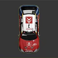Citroen Rally Racing Car With Red White Blue Livery Total Logo And Number 3