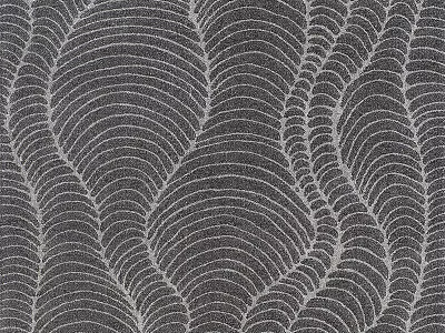 Square Gray Rug Featuring Wavy White Textured Patterns Design 3d model