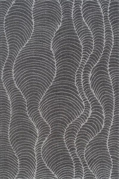 Square Gray Rug Featuring Wavy White Textured Patterns Design 3d model