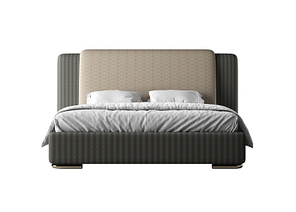 Modern Double Bed 3d model