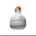 Modern White Daily Electrical Appliances with Orange Accents and Round Button Design
