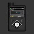 Sleek Black Handheld Digital Device With Display Screen Control Buttons And Input Function