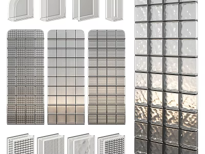 Textured Glass And Patterned Wall Panels For Modern Interior Design 3d model