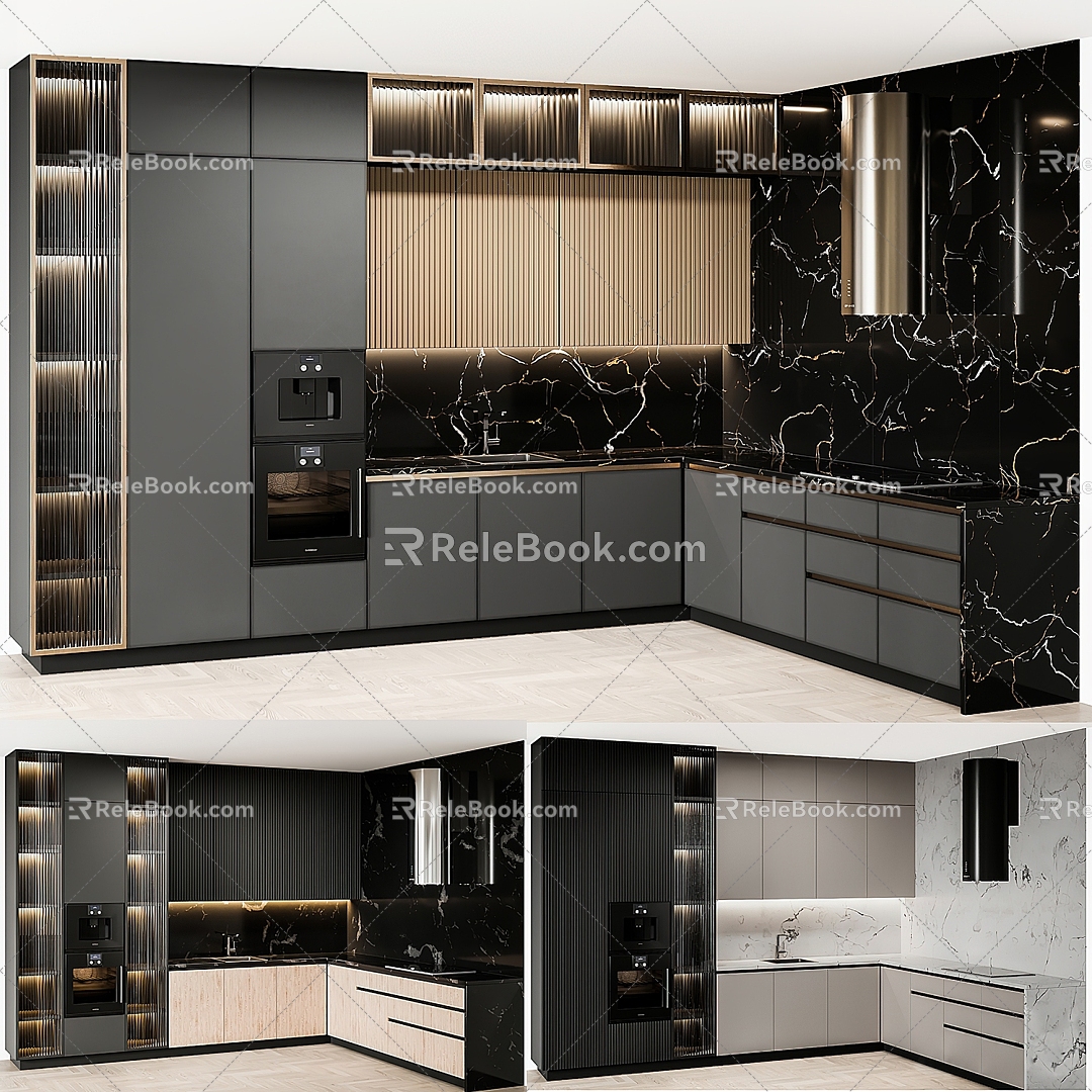 Modern Kitchen Cabinets 3d model