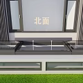 North Facing Modern Detached Villa With Glass Windows And Green Lawn Exterior