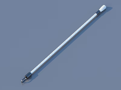 Long Handle Household Cleaning Tool With Spiral Design And White Black Ends 3d model