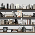 Book Combination Wall Hanging Bookshelf Book Ornaments 3d model