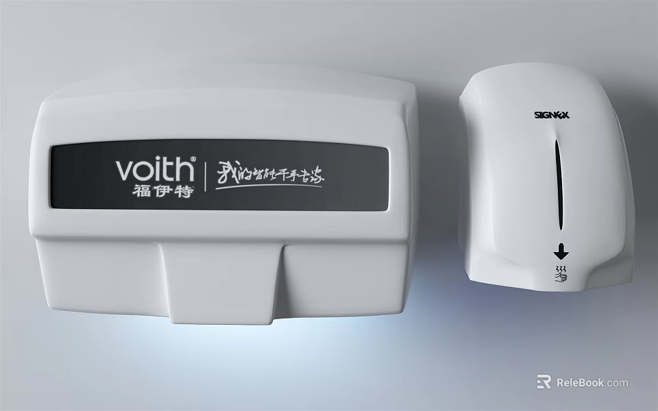 Voith Wall Mounted Bathroom Accessories Automatic Hand Dryer And Soap Dispenser 3d model 
