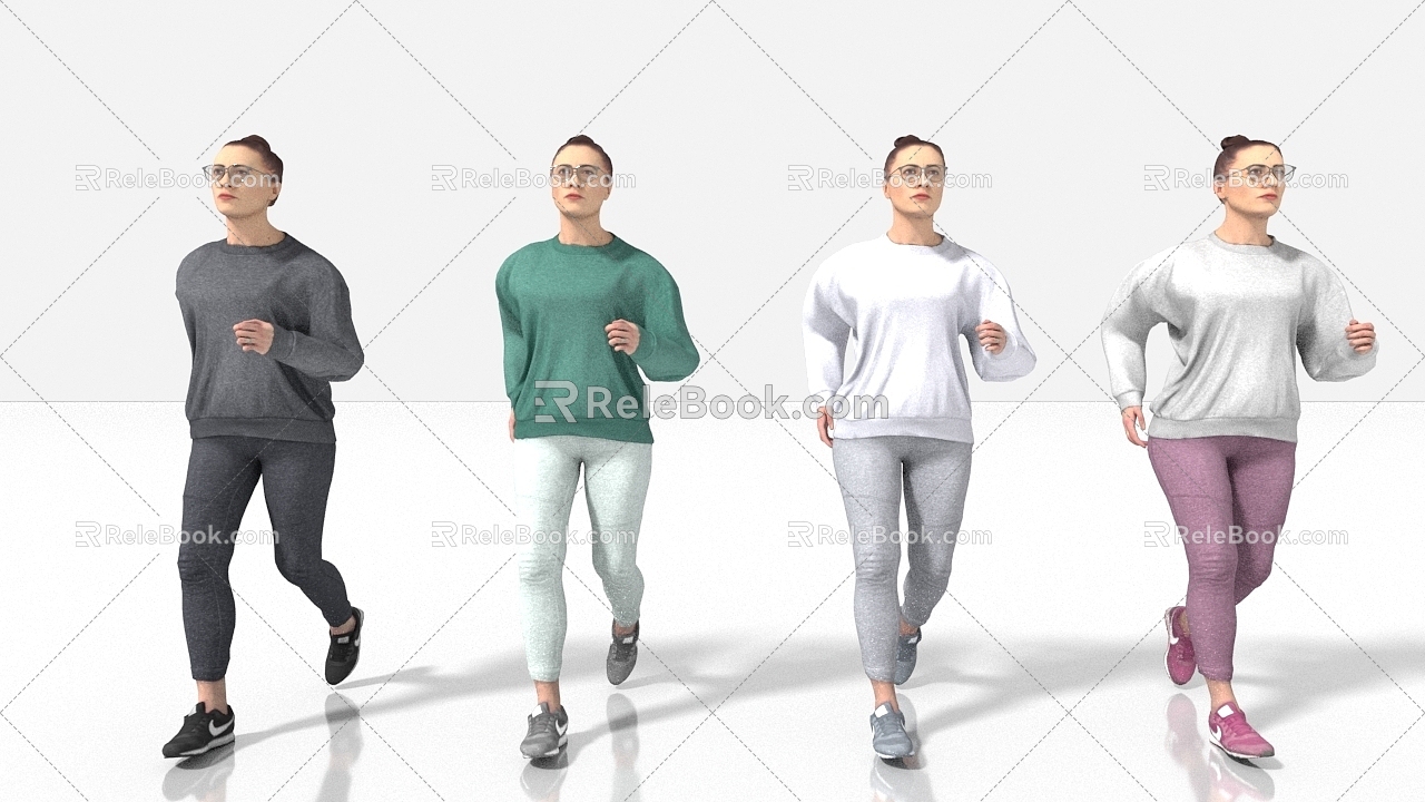 Fitness Running Sports 3d model