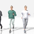 Fitness Running Sports 3d model