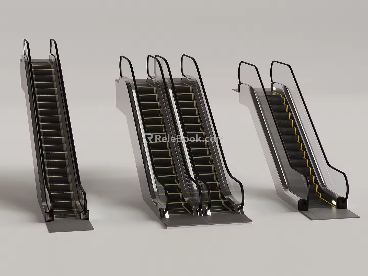 Modern Escalator Elevator Escalator Lift 3d model