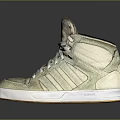 Adidas High Top Sneakers Light Beige Suede Upper With Striped Design And White Sole