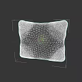 Textured Fabric Decorative Throw Pillow In Neutral Gray With Soft Surface 3d model
