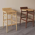 Stylish Solid Wood Bar Stools With Practical Backrest For Modern Home Kitchen Counter And Bar