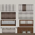 Upholstered Bed Headboards in Gray Brown Padded Striped Wooden with Cushion Designs