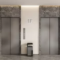 Elevator Hall Elevator Door Elevator Button Lobby Elevator Hotel Elevator 3d model